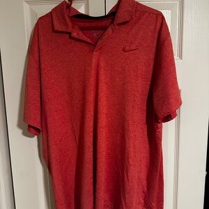 Nike Men's Peach/ Orange Polo Shirt